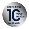 Lifetime tub and 10 year motor warranty